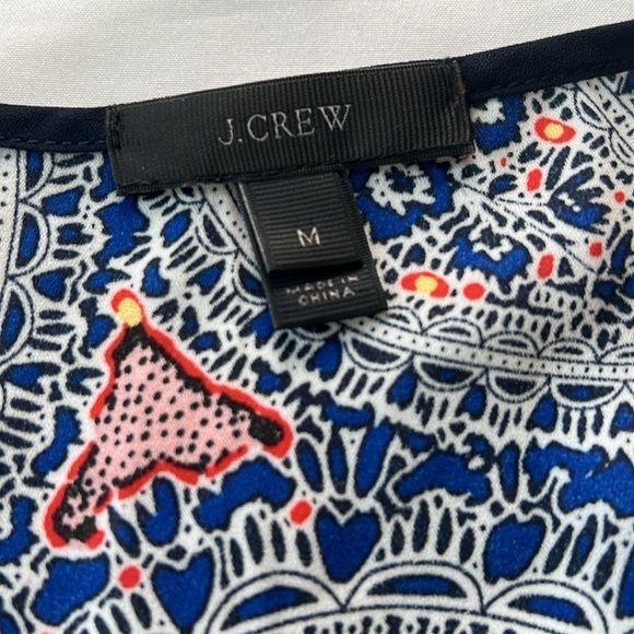 J. Crew Paisley/Navy Tunic - Picture 2 of 3